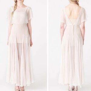 Endsource Ukulele Brand Marilyn Dress Sheer Flowy Romantic